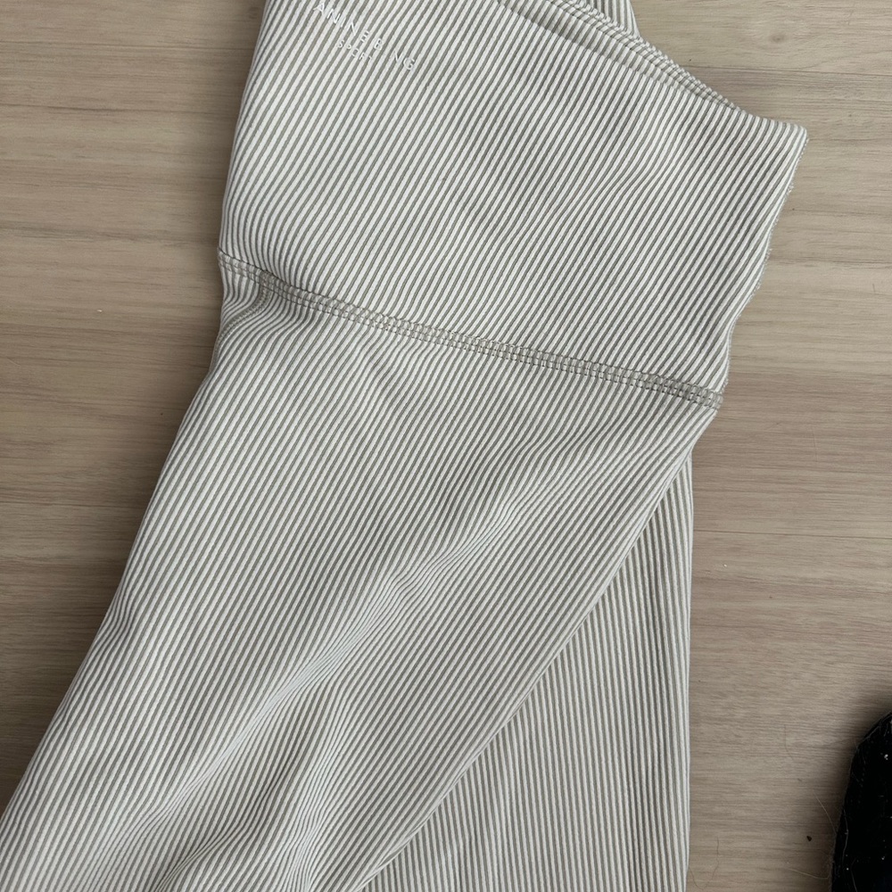 Anine Bing Off-White Rhea leggings